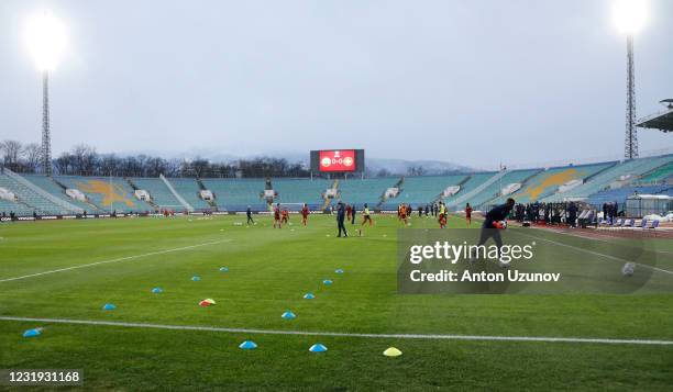 General view of Vasil Levski National Stadium ahead of the FIFA World Cup 2022 Qatar qualifying match between Bulgaria and Switzerland at Vasil...