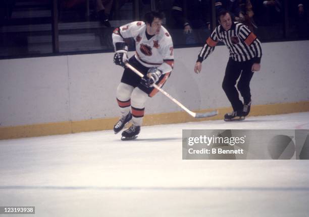 Phil Esposito of the Boston Bruins and Team East skates on the ice during the 26th NHL All-Star Game against Team West on January 30, 1973 at the...