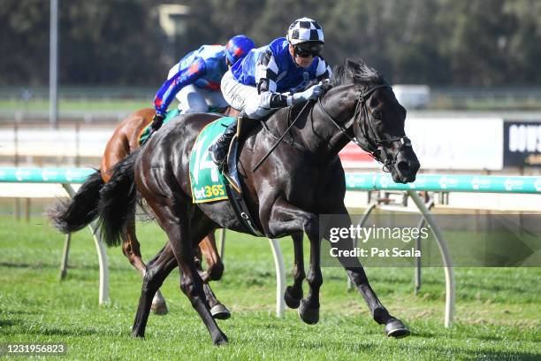 Ironclad ridden by Jamie Kah wins the bet365 Golden Mile at Bendigo Racecourse on March 27, 2021 in Bendigo, Australia.