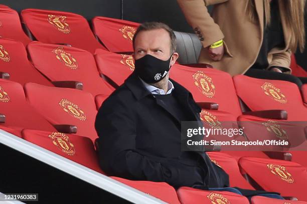 Manchester United Chief Executive Ed Woodward looks on during the Barclays FA Women's Super League match between Manchester United Women and West Ham...