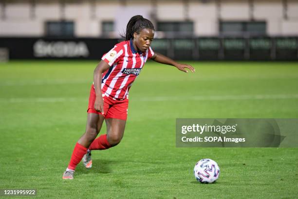 Aissatou Tounkara of Atletico de Madrid seen in action during the Spanish League, La Liga Primera Division Femenina, footbal match between Valencia...