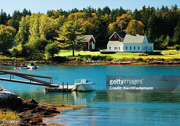 the house on linekin bay - boothbay harbor stock pictures, royalty-free photos & images