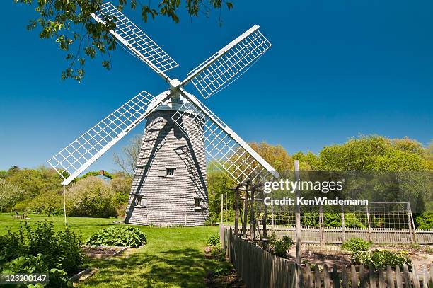 prescott farm windmill - rhode island stock pictures, royalty-free photos & images