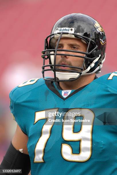 October 2007 Jacksonville Jaguars lineman Tony Pashos during the Jags' game against the Tampa Bay Buccaneers at Raymond James Stadium in Tampa,...