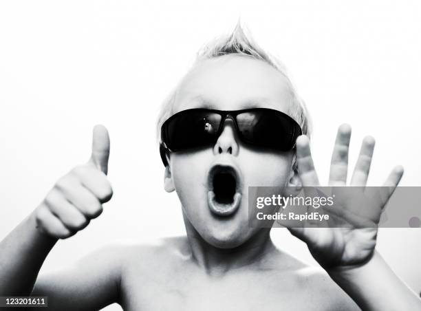 kid rock star - hand gag foto e immagini stock