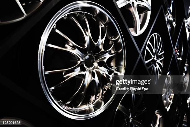 alloy wheels - aluminum alloy wheels stock pictures, royalty-free photos & images