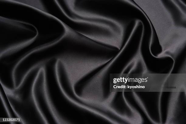 crumpled black satin texture background - satin bildbanksfoton och bilder