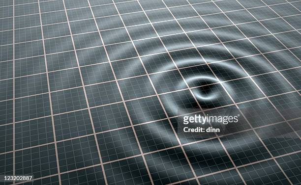 wireless wave broadcast visualization - earthquake stock pictures, royalty-free photos & images
