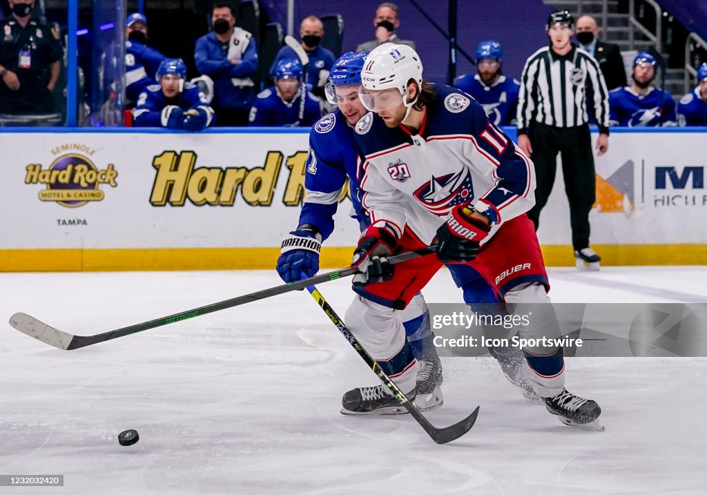 NHL: MAR 30 Blue Jackets at Lightning