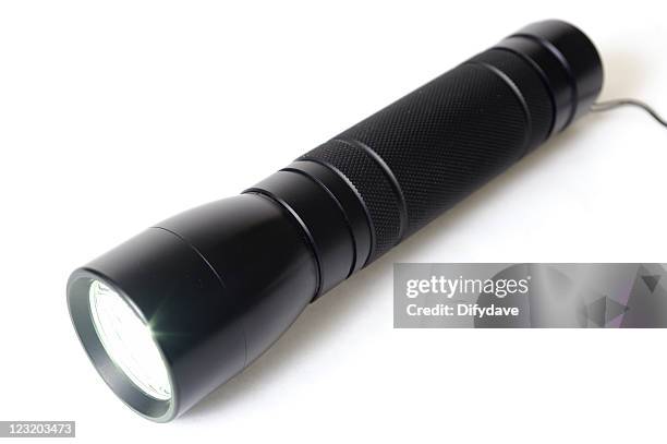 autentico torcia a led moderno alluminio - torcia elettrica foto e immagini stock