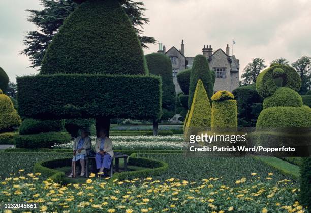 Topiary Gardens at Levens Hall in the Lake District, Cumbria, circa September 1990.