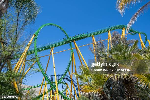 The Riddler 6 Flags 931 Six Flags Roller Coaster Stock Photos, High-Res Pictures, and ...