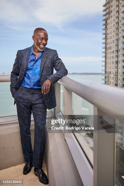 Michael K. Williams is seen in his award show look for the 27th Annual Screen Actors Guild Awards on March 31, 2021 in Miami, Florida. Due to...