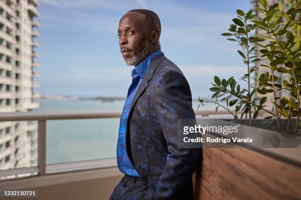 Michael K. Williams is seen in his award show look for the 27th Annual Screen Actors Guild Awards on March 31, 2021 in Miami, Florida. Due to...