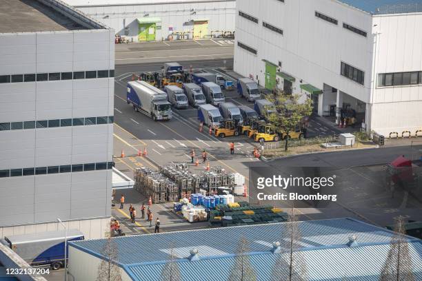 Employees work inside the Samsung Electronics Nano City Hwaseong Campus in Hwaseong, South Korea, on Monday, April 5, 2021. The $450 billion...