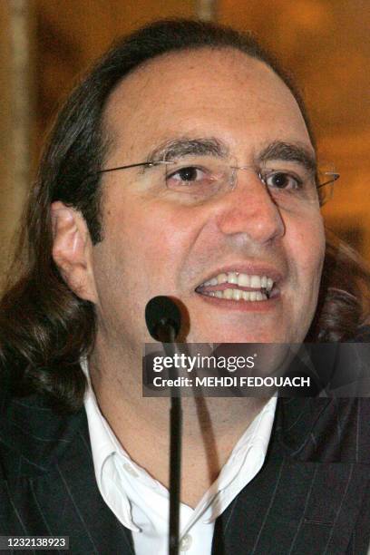 Xavier Niel, fondateur de la société Iliad, maison-mère du fournisseur d'accès internet Free, s'exprime, le 11 septembre 2006, lors d'une conférence...