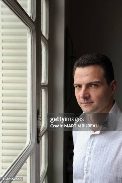 French trader Jerome Kerviel poses during an exclusive interview with AFP, February 5, 2008 at one of his lawyers' office in Paris. Kerviel was...