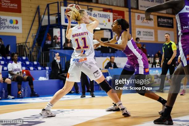 Regan MAGARITY of Tarbes and Myriam DJEKOUNDADE of Landerneau during the Women's League match between Tarbes and Landerneau on April 7, 2021 in...
