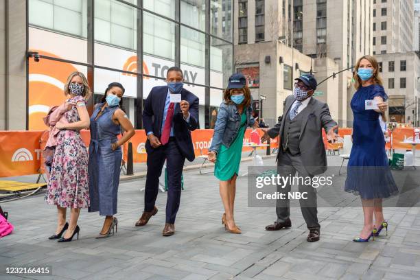 Hoda Kotb, Craig Melvin, Jenna Bush Hager, Dylan Dreyer, Al Roker, Sheinelle Jones and Savannah Guthrie on Wednesday, April 7, 2021 --