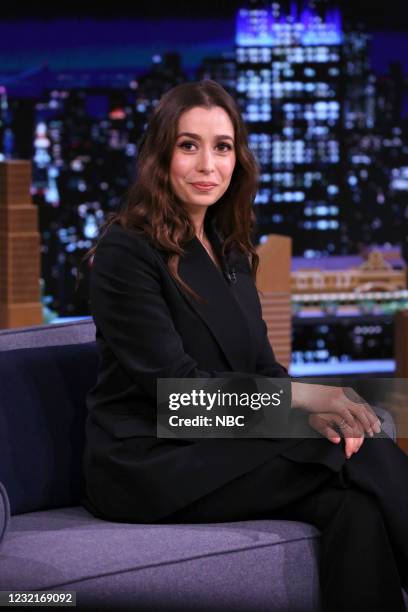 Episode 1436 -- Pictured: Actress Cristin Milioti during an interview on Wednesday, April 7, 2021 --