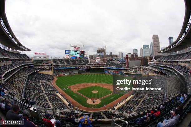 General view of Target Field during the game between the Seattle Mariners and the Minnesota Twins at Target Field on Thursday, April 8, 2021 in...