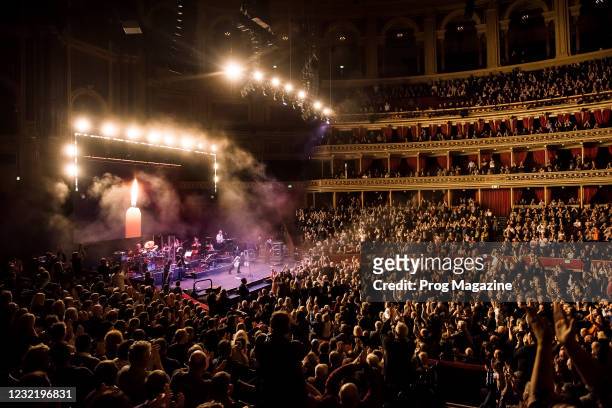 English progressive rock group Marillion performing live on stage at the Royal Albert Hall in London, on November 18, 2019.