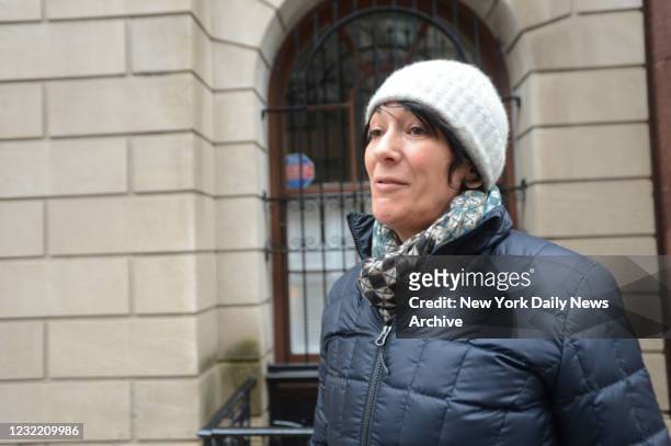 January 4: Ghislaine Maxwell, after walking out the side door of her East 65th Street townhouse in Manhattan on Sunday, January 4, 2015.