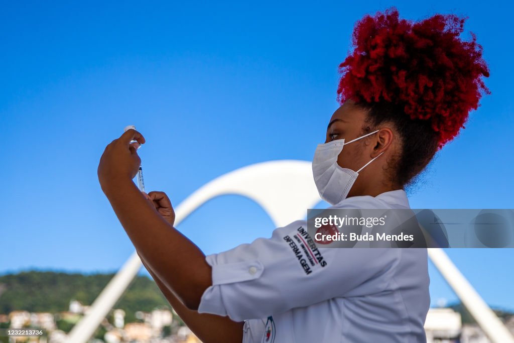 COVID-19 Vaccination Around the City of Rio de Janeiro Amidst the Coronavirus Pandemic