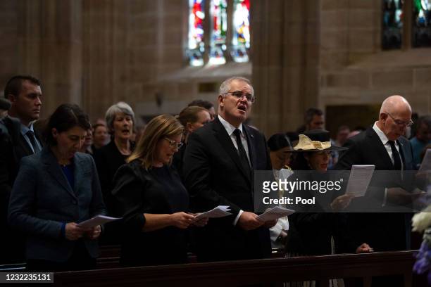 Premier Gladys Berejiklian , Prime Minister Scott Morrison and his wife, Jenny Morrison , Governor-General David Hurley and his wife, Linda Hurley,...