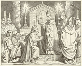 Coronation of Charlemagne (800) by Pope Leo III, published 1881