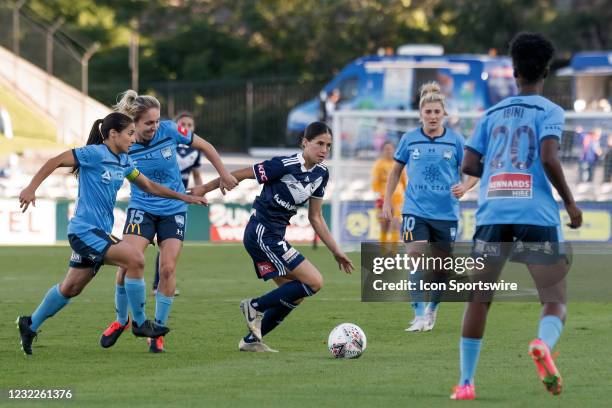 Kyra Cooney-Cross of Melbourne Victory during the Westfield W-League Grand Final match between Sydney FC and Melbourne Victory on April 11, 2021 at...