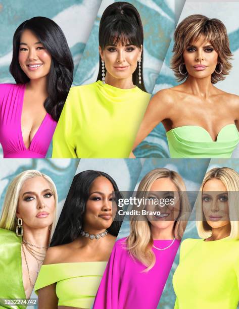 Season 11 -- Pictured: Crystal Kung Minkoff, Erika Girardi, Kyle Richards, Garcelle Beauvais, Sutton Stracke, Lisa Rinna, Dorit Kemsley --