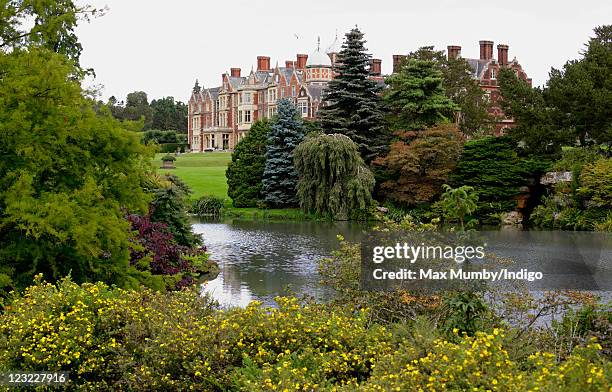 General view of Sandringham House, Queen Elizabeth II's country retreat set in 24 hectares of gardens on the Sandringham Estate, at Sandringham on...