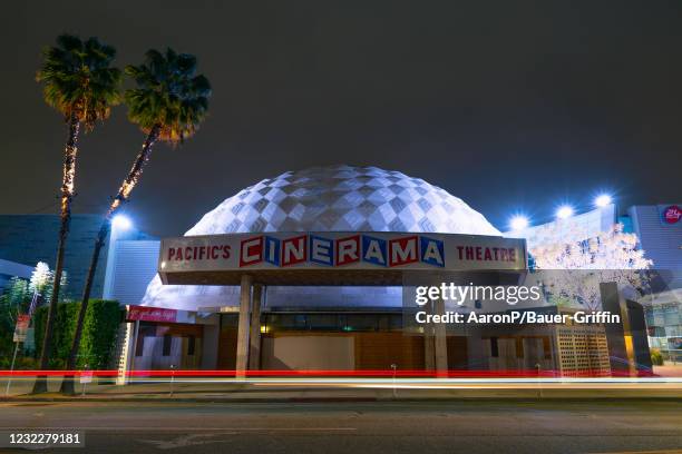 General views of the Cinerama Dome at Arclight Cinemas Hollywood after the announcement that Arclight Cinemas and Pacific Theatres will permanently...