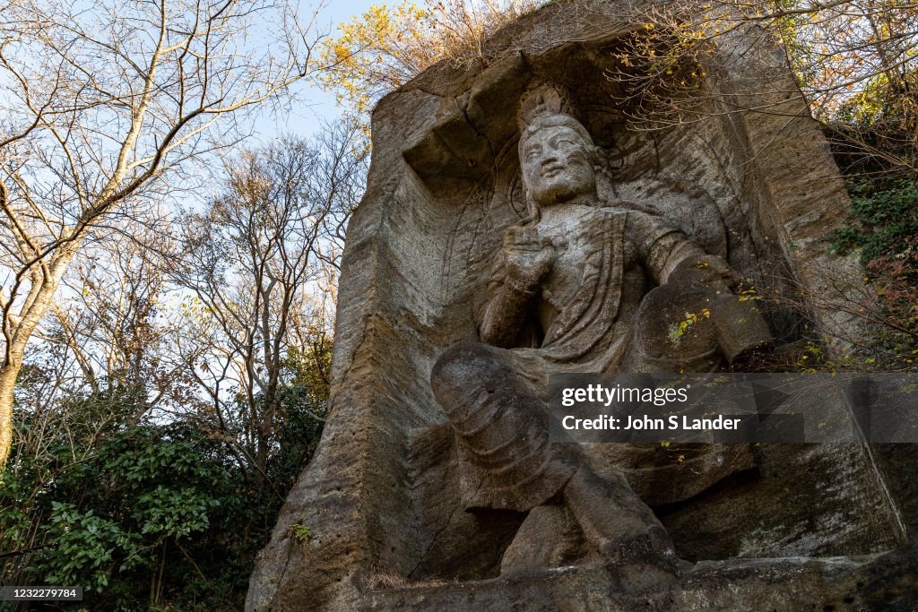 The giant Maitreya Bodhisattva statue is what Takatori Park...