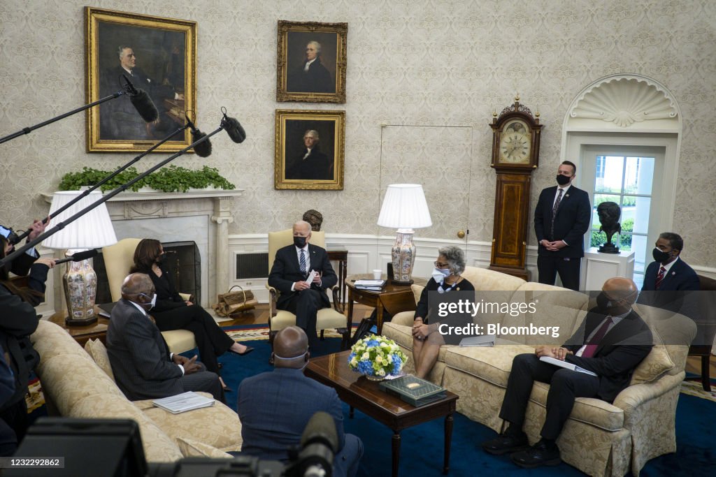 President Biden Meets With Members Of The Congressional Black Caucus