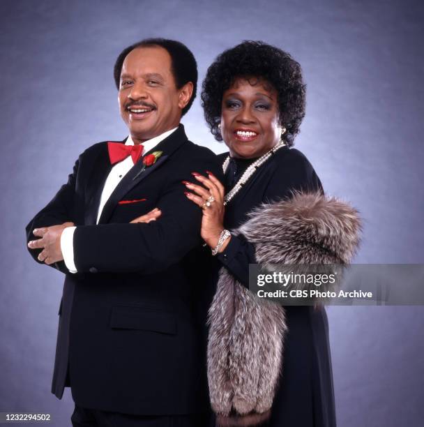 Pictured from left is Sherman Hemsley , Isabel Sanford in the CBS television situation comedy, THE JEFFERSONS. Premier episode aired January 18, 1975.