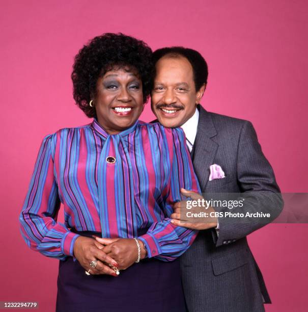Pictured from left is Isabel Sanford , Sherman Hemsley in the CBS television situation comedy, THE JEFFERSONS. Premier episode aired January 18, 1975.
