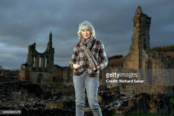 Broadcaster Selina Scott is photographed for the Guardian on December 14, 2020 at Byland Abbey, England.