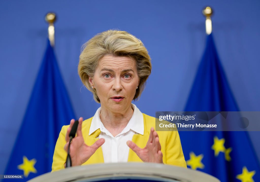 EU Commission's President Makes A Statement On SARS-CoV-2 Crisis