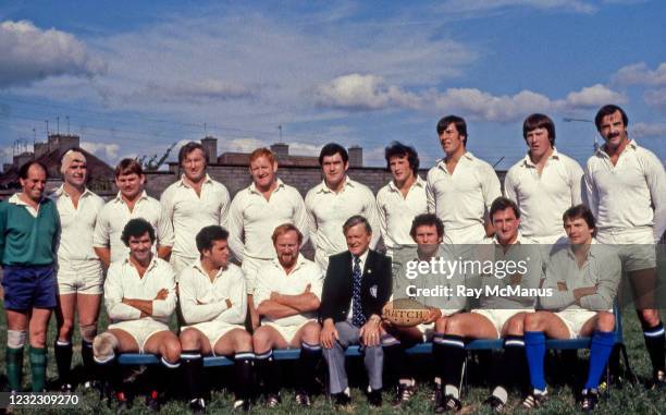 Cork , Ireland - 28 September 1980; The Cork Constitution Presidents XV team, back row, from left, referee D Healy, Christy Cantillon, Ciaran...