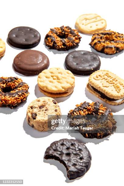 An array of Girl Scouts cookies in Studio on Tuesday, Feb. 16, 2021 in Los Angeles, CA.