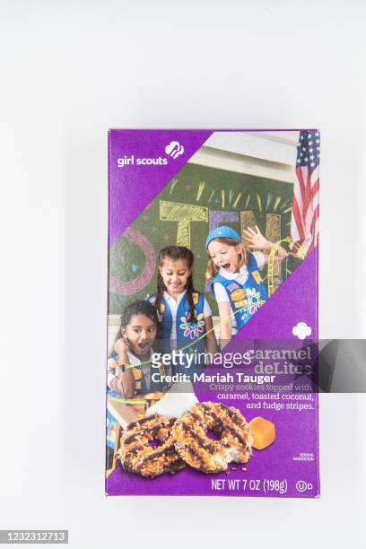 Carmel deLites Girl Scouts cookies from ABC Bakers in Studio on Tuesday, Feb. 16, 2021 in Los Angeles, CA.