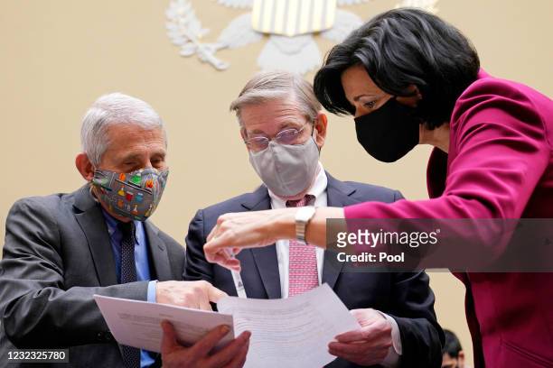 Dr. Anthony Fauci, the nation's top infectious disease expert, left, Department of Health and Human Services Chief Science Officer for COVID Response...