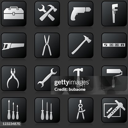 Hardware tools royalty free vector icon set Hardware tools royalty free vector icon set
