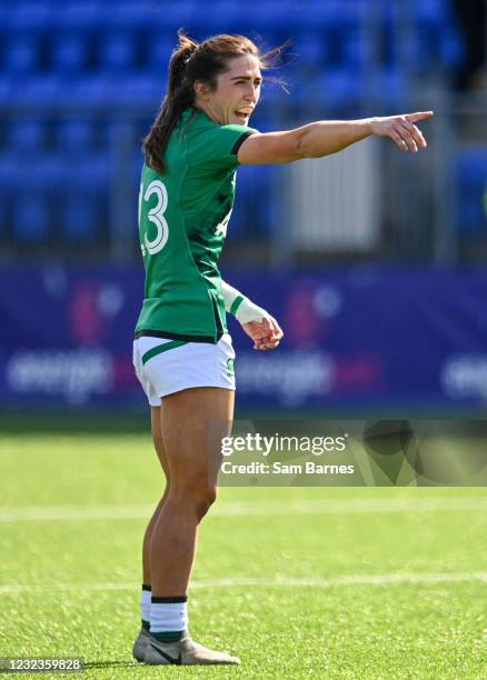 Dublin , Ireland - 17 April 2021; Amee-Leigh Murphy Crowe of Ireland during the Women's Six Nations Rugby Championship match between Ireland and...