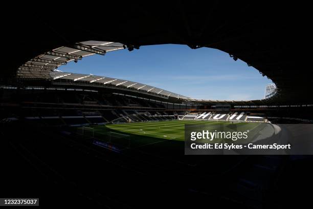 General view of KCOM Stadium, home of Hull City during the Sky Bet League One match between Hull City and Fleetwood Town at KCOM Stadium on April 17,...