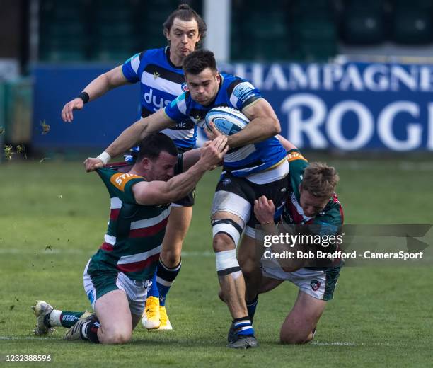 Bath Rugby's Will Muir in action during the Gallagher Premiership Rugby match between Bath and Leicester Tigers at The Recreation Ground on April 18,...