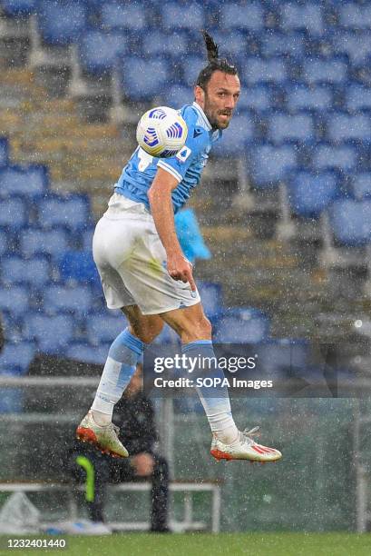 Vedat Muriqi of S.S. Lazio in action during the 2020-2021 Italian Serie A Championship League match between S.S. Lazio and Benevento Calcio at Stadio...