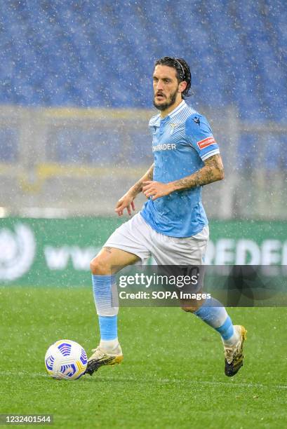 Luis Alberto of S.S. Lazio in action during the 2020-2021 Italian Serie A Championship League match between S.S. Lazio and Benevento Calcio at Stadio...